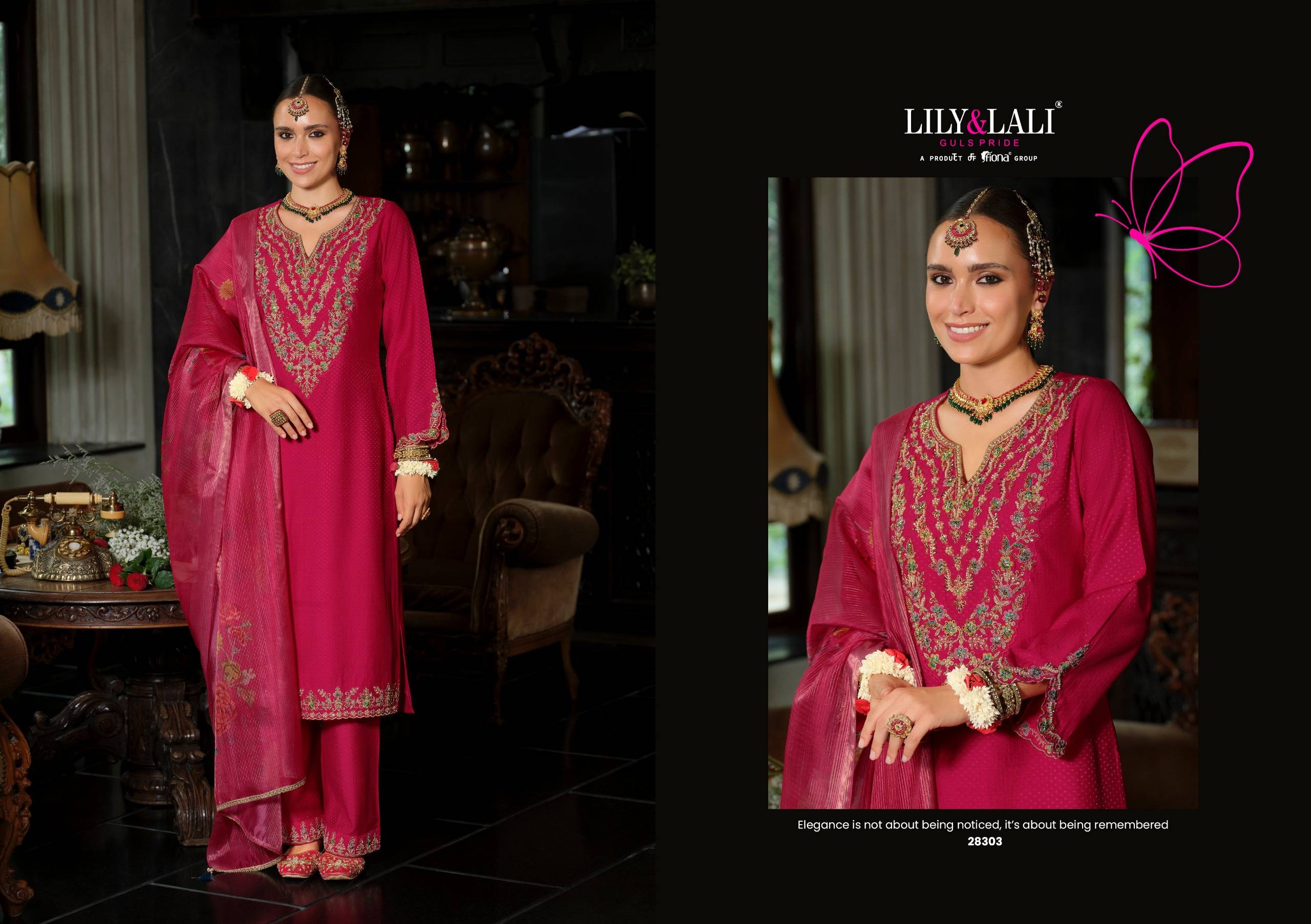 Sindoor by LILY & LALI 28301 to 28304 series Hand Work karwa chauth stitched dresses at Wholesale Price